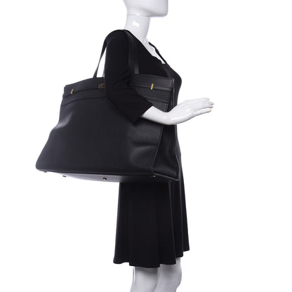Saint Laurent Calfskin Large Manhattan Shopper Tote Black 2 of 7