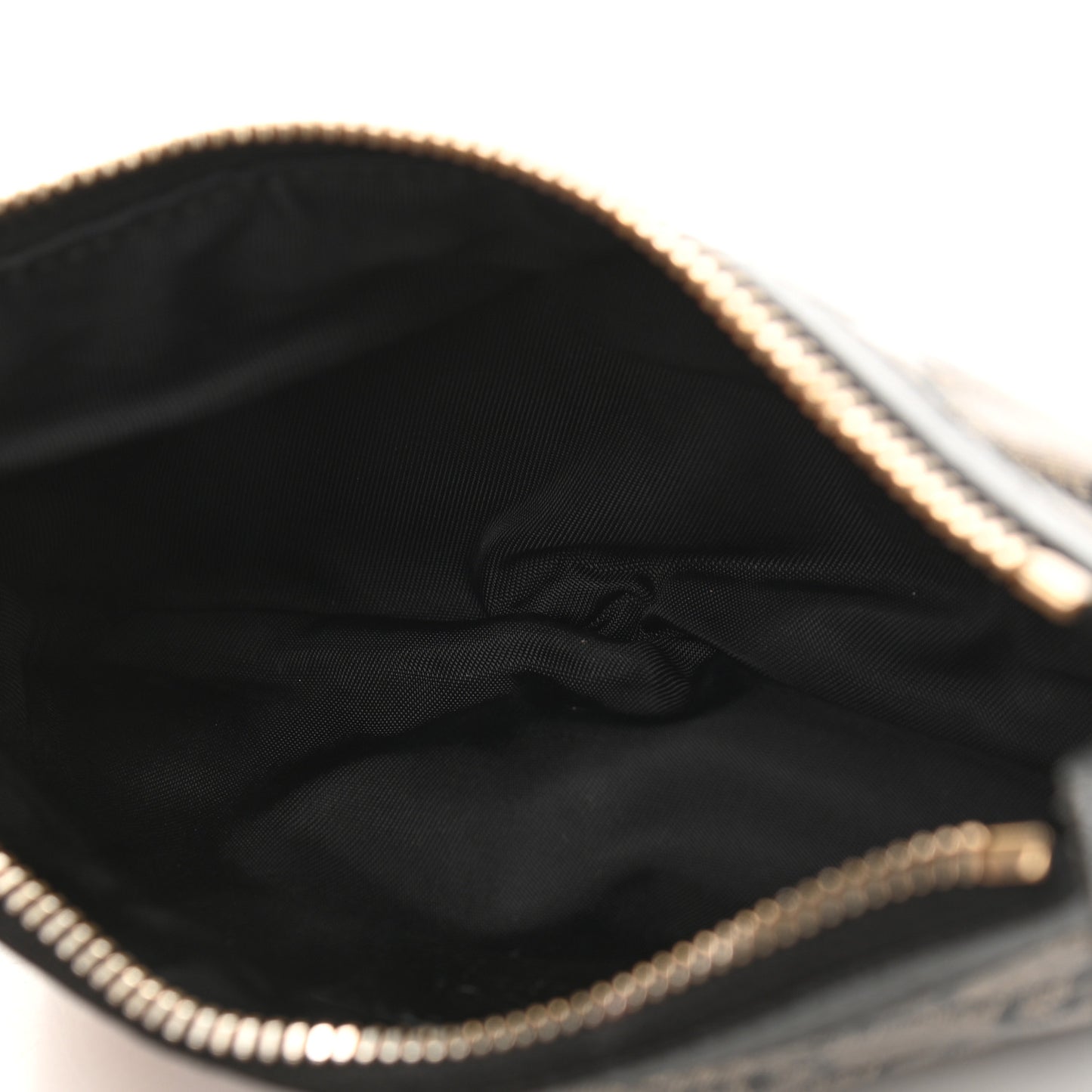 Crystal Monogram Small Flat Messenger Crossbody Black