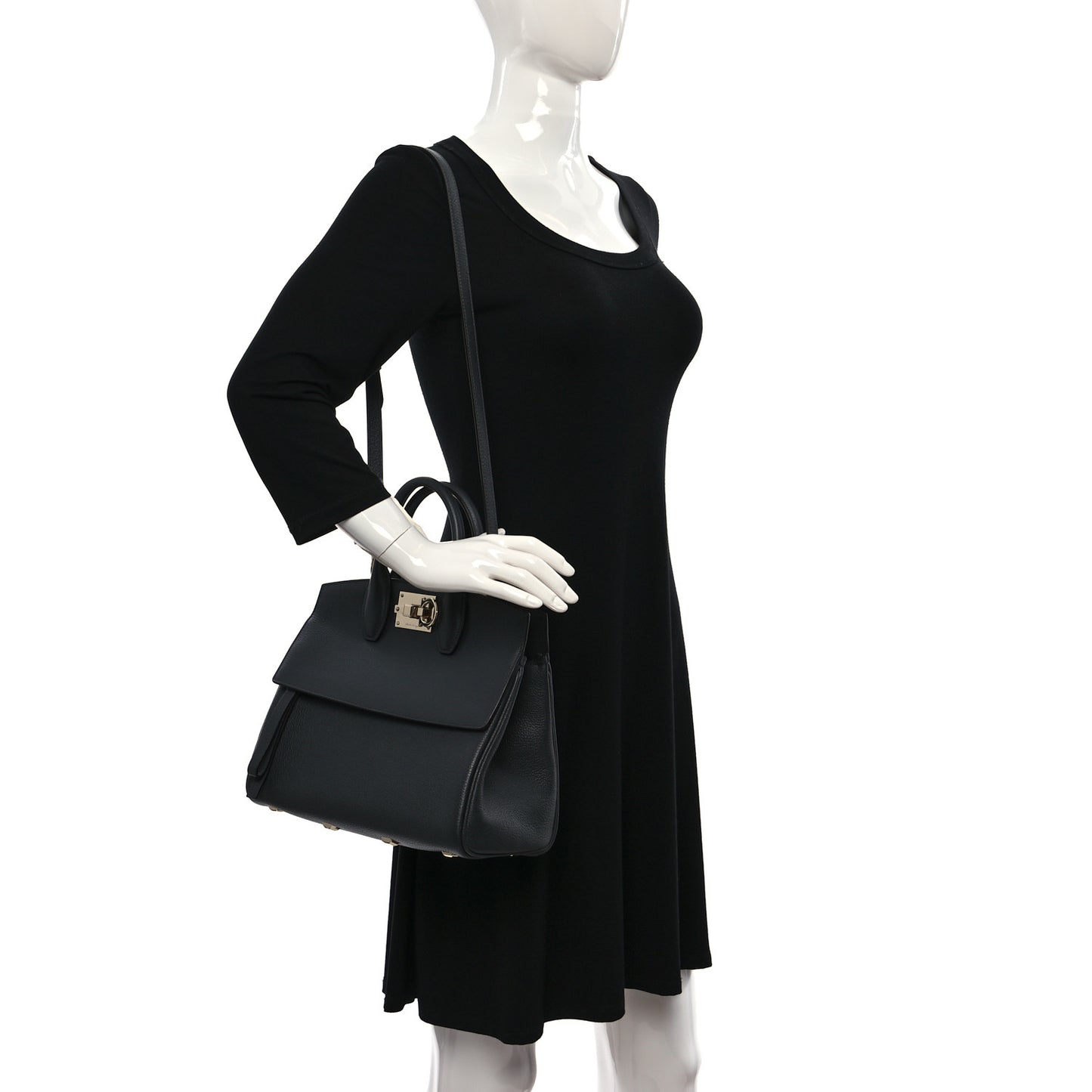 Hammered Calfskin Studio Bag
