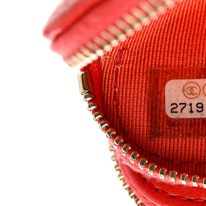 Chanel Caviar Quilted Small Clutch With Chain Red 8 of 12