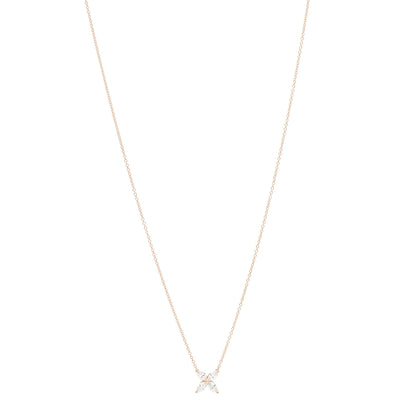 Tiffany 18K Rose Gold Diamond Medium Victoria Pendant Necklace 1 of 5