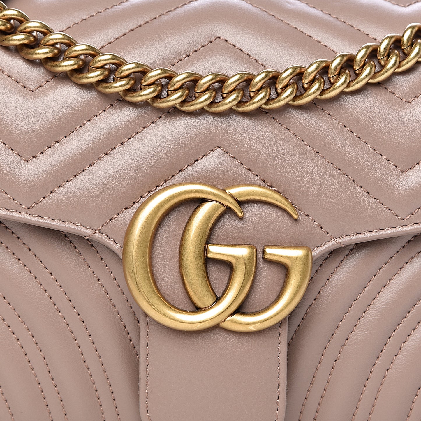 Calfskin Matelasse Small GG Marmont Shoulder Bag Porcelain Rose