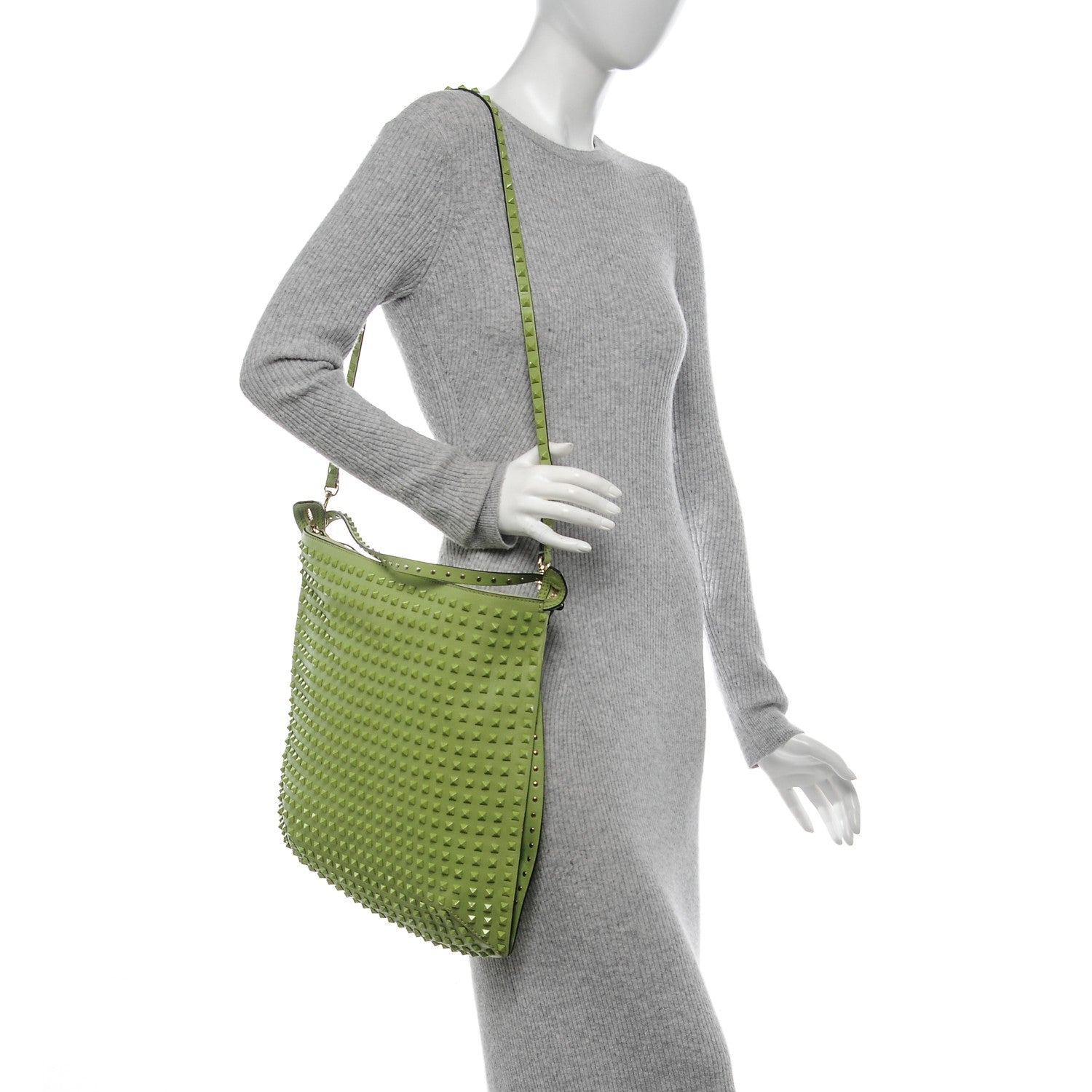 Valentino Garavani Vitello Rockstud All Over Messenger Pop Apple 2 of 7