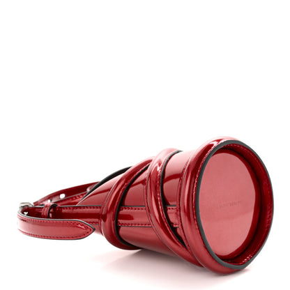 Alexander McQueen Metallic Calfskin The Curve Mini Shoulder Bag Red 4 of 11