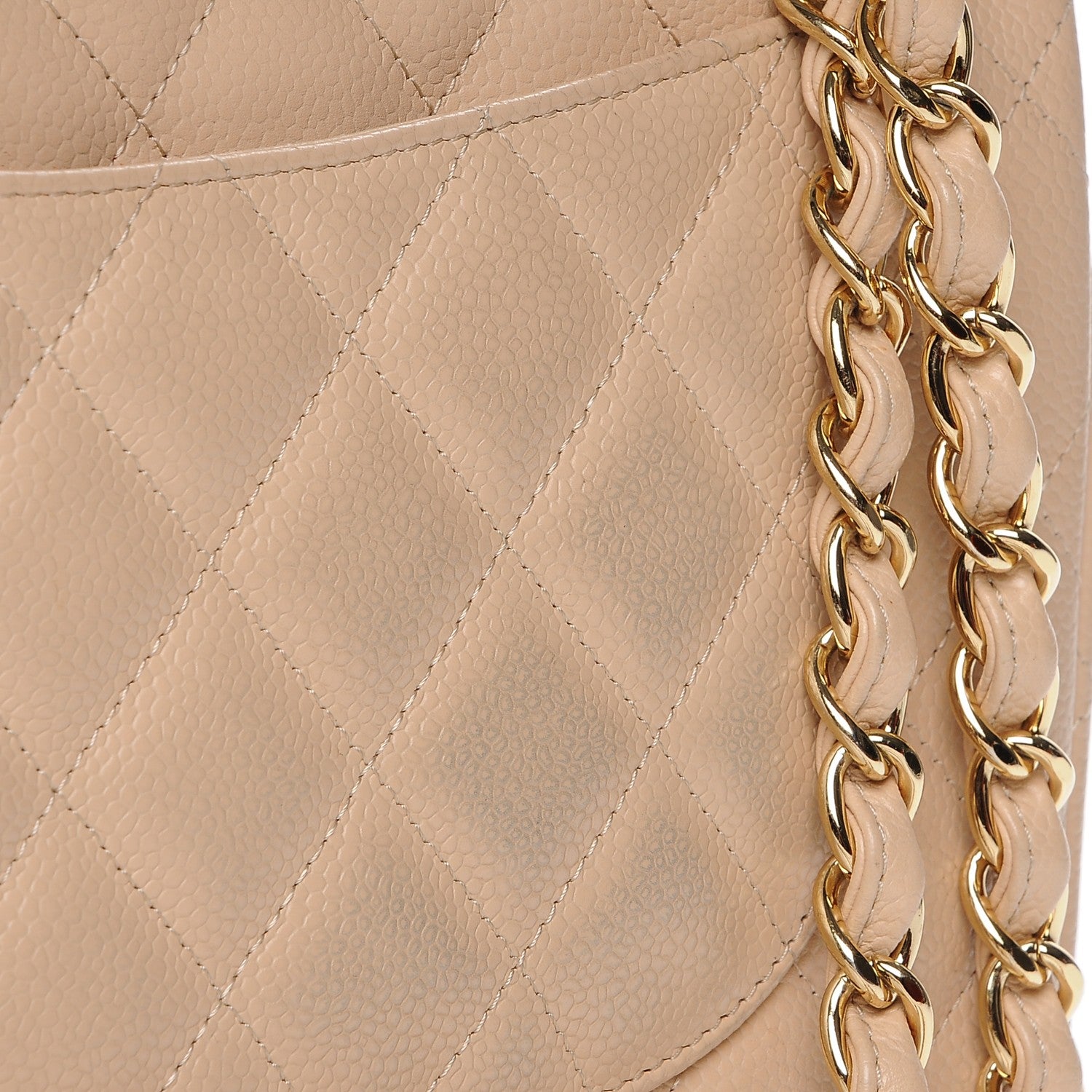Chanel Caviar Quilted Jumbo Double Flap Beige Clair 8 of 10