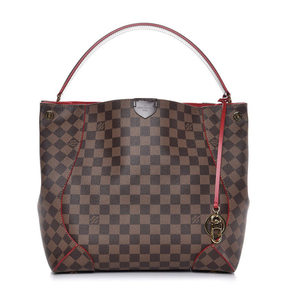 Louis Vuitton Damier Ebene Caissa Hobo Cherry 1 of 7