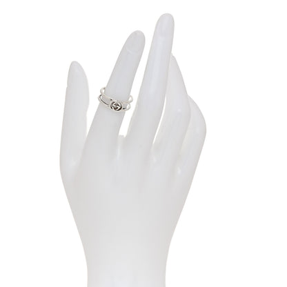 Gucci Sterling Silver 6mm Interlocking G Open Band Ring 50 5.25 2 of 5