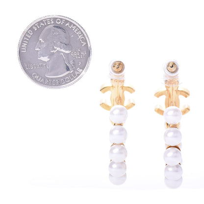 Chanel Pearl CC More Is More Small Hoop Earrings Gold 2 of 4