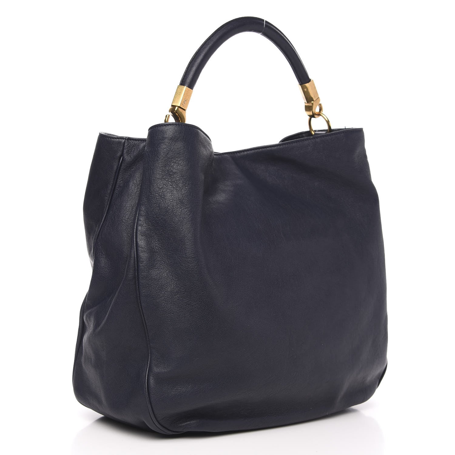 Saint Laurent Goatskin Large Roady Hobo Navy 3 of 13