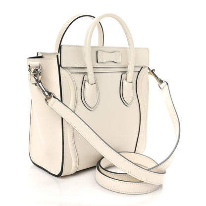 Celine Smooth Calfskin Nano Luggage White 2 of 9