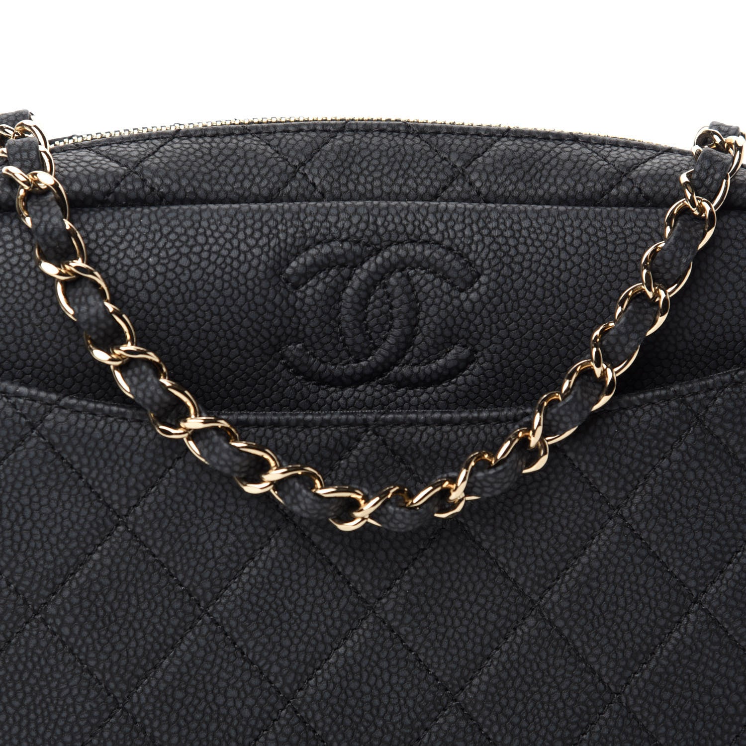 Chanel Iridescent Caviar Quilted Small Coco Tassel Camera Case Black 10 of 10