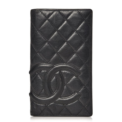 Chanel Calfskin Quilted Cambon Yen Wallet Black 1 of 11