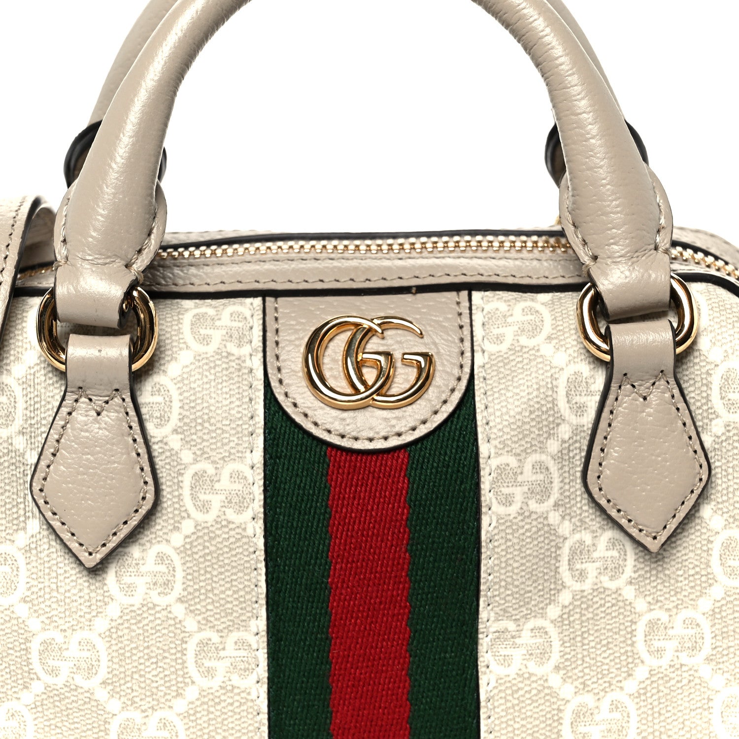 Gucci GG Supreme Monogram Textured Dollar Calfskin Web Super Mini