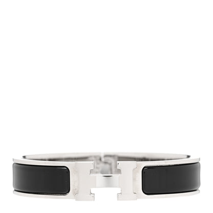 Hermes Enamel Narrow Clic Clac H Bracelet PM Black 1 of 4