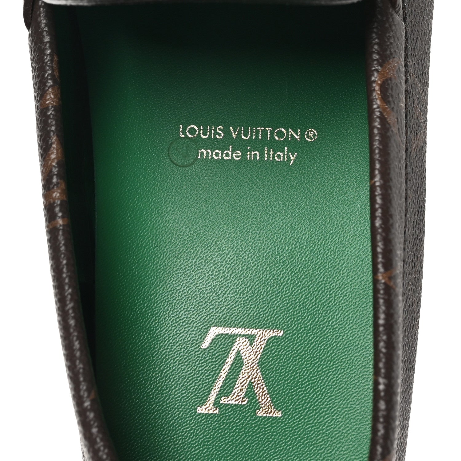Louis Vuitton Monogram LV Driver Moccasin Loafers 8 Macassar