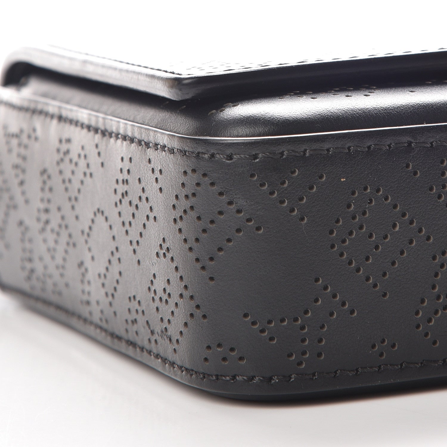 Burberry Calfskin Perforated Logo Hampshire Crossbody Black 8 of 10