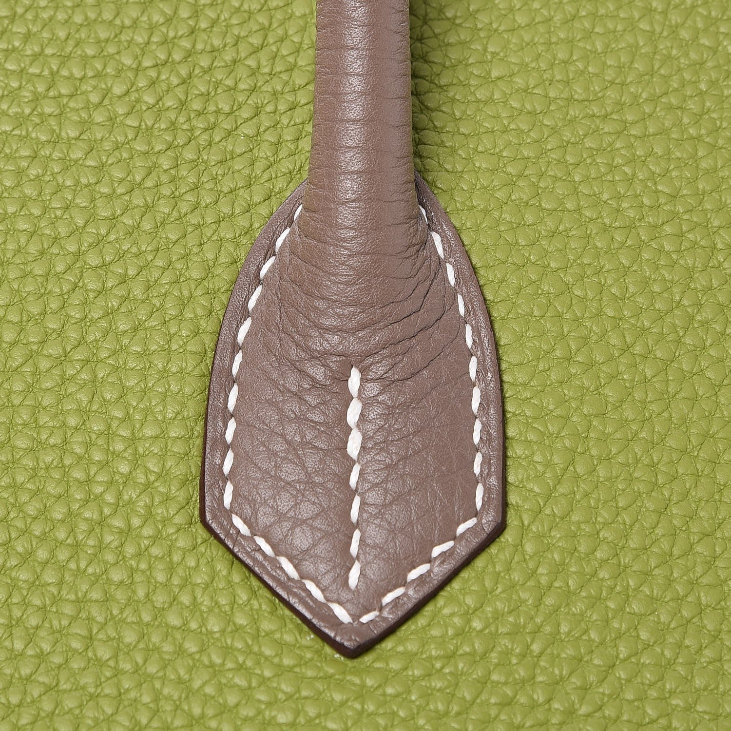 Hermes Togo Bi Color Horseshoe Birkin 35 Vert Anis Etoupe 30 of 35