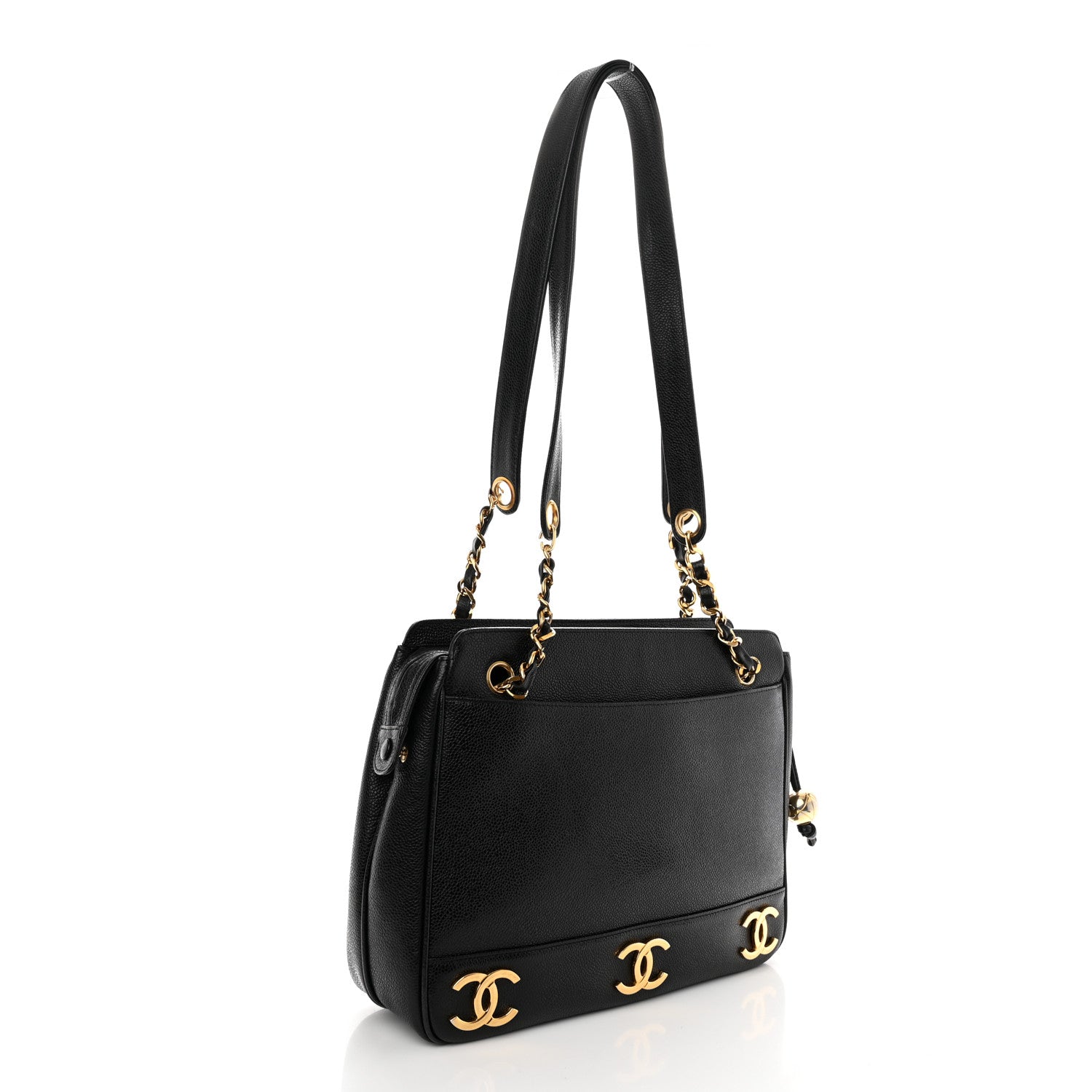 Chanel Caviar CC Shoulder Bag Black 3 of 12