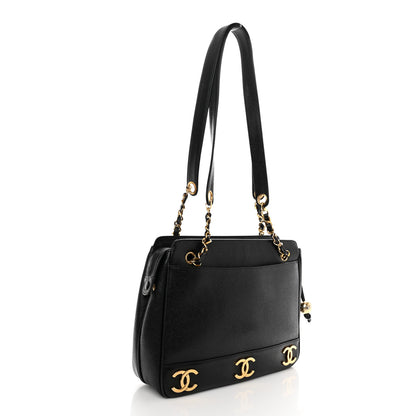 Chanel Caviar CC Shoulder Bag Black 3 of 12