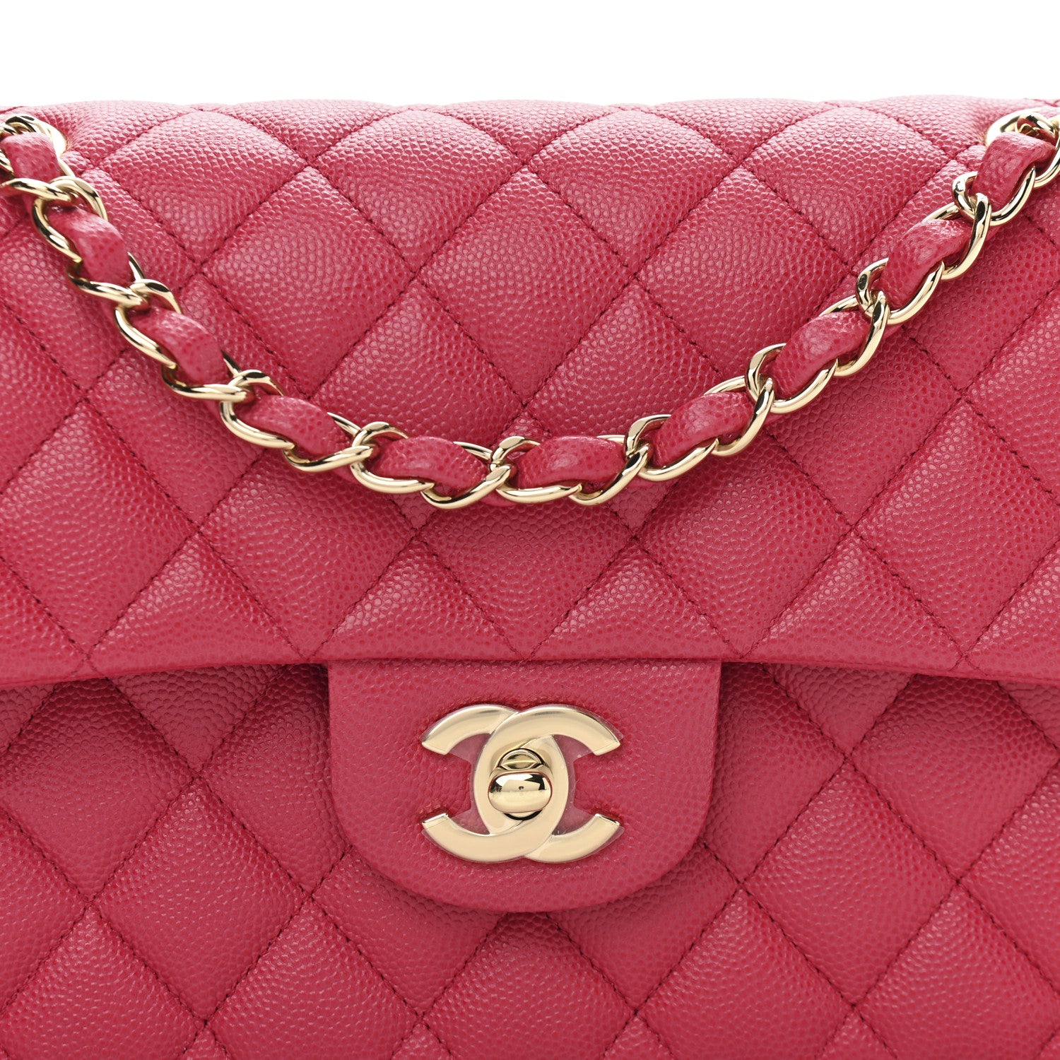 Chanel Caviar Quilted Small Double Flap Dark Pink 8 of 11