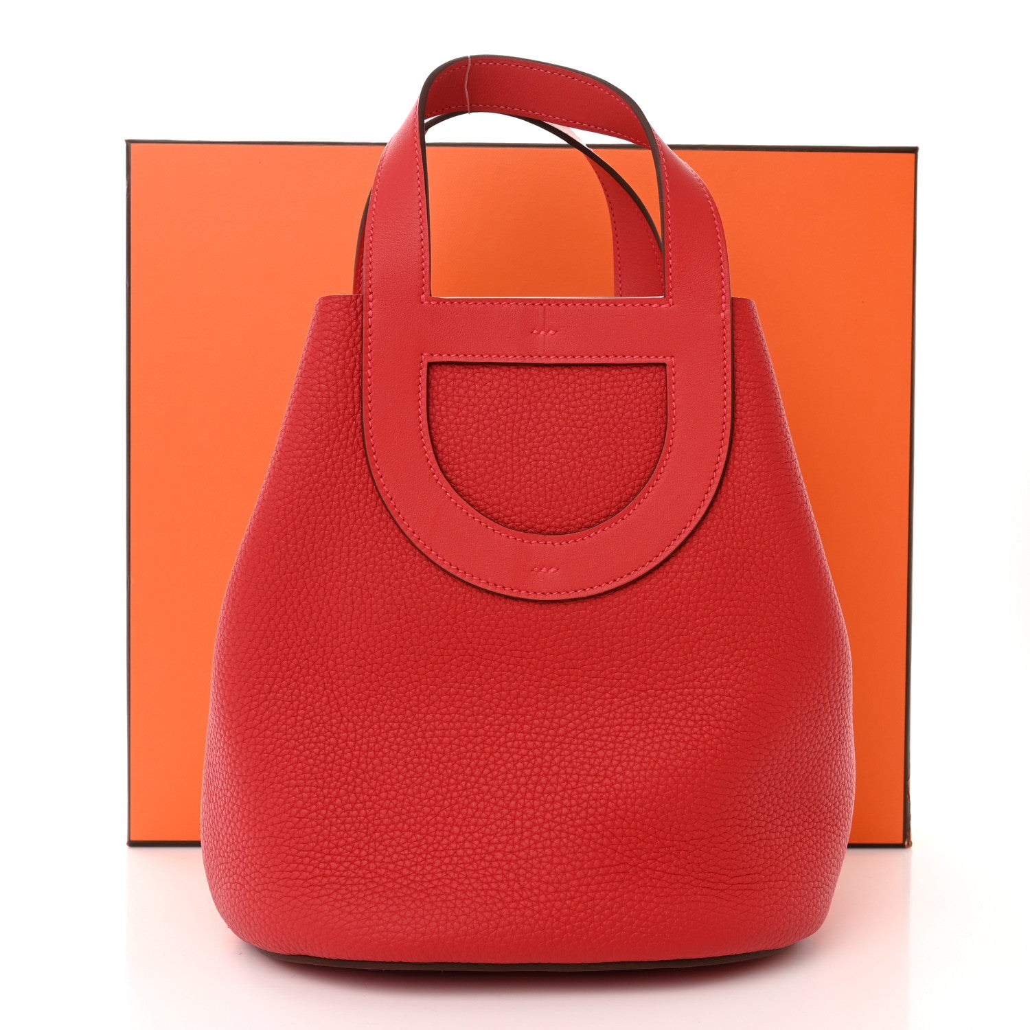 Hermes Taurillon Clemence Swift In-The-Loop 23 Bag Vermillion 12 of 12