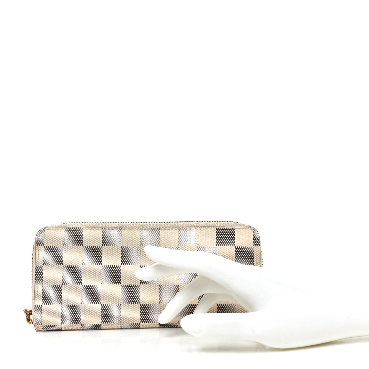 Louis Vuitton Damier Azur Clemence Wallet Rose Ballerine 2 of 6