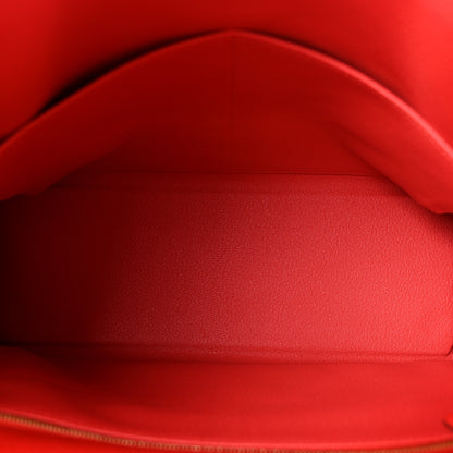 Hermes Taurillon Clemence Kelly Retourne 32 Rouge Tomate 5 of 14