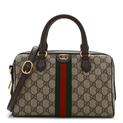 Gucci GG Supreme Monogram Web Small Ophidia Top Handle Bag Beige Ebony 1 of 11