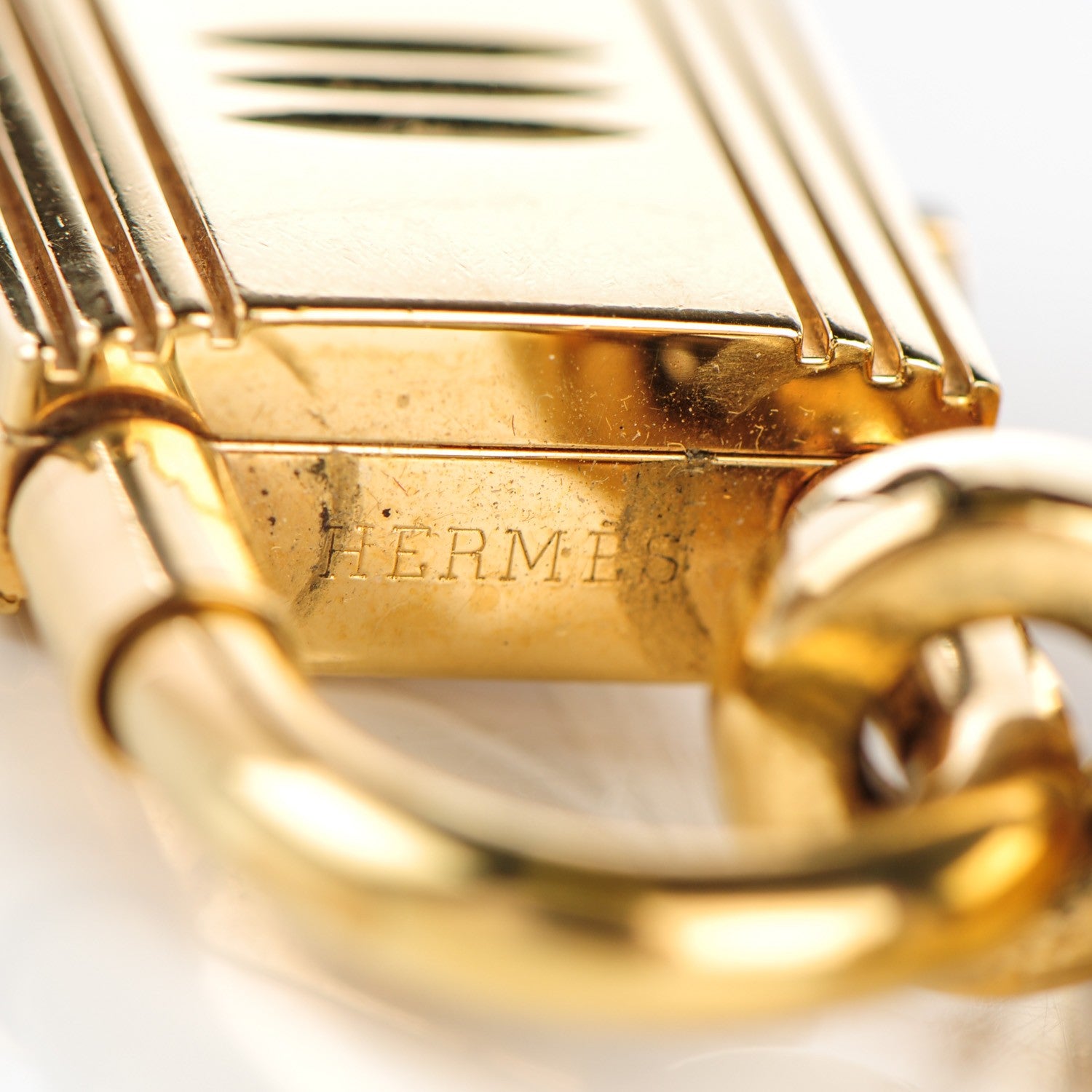 Hermes Stainless Steel Courchevel 20mm Kelly Cadena Quartz Watch Jaune 10 of 12