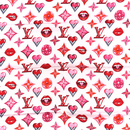 Louis Vuitton Silk Monogram Lucky Square Scarf Rose Pop 2 of 3