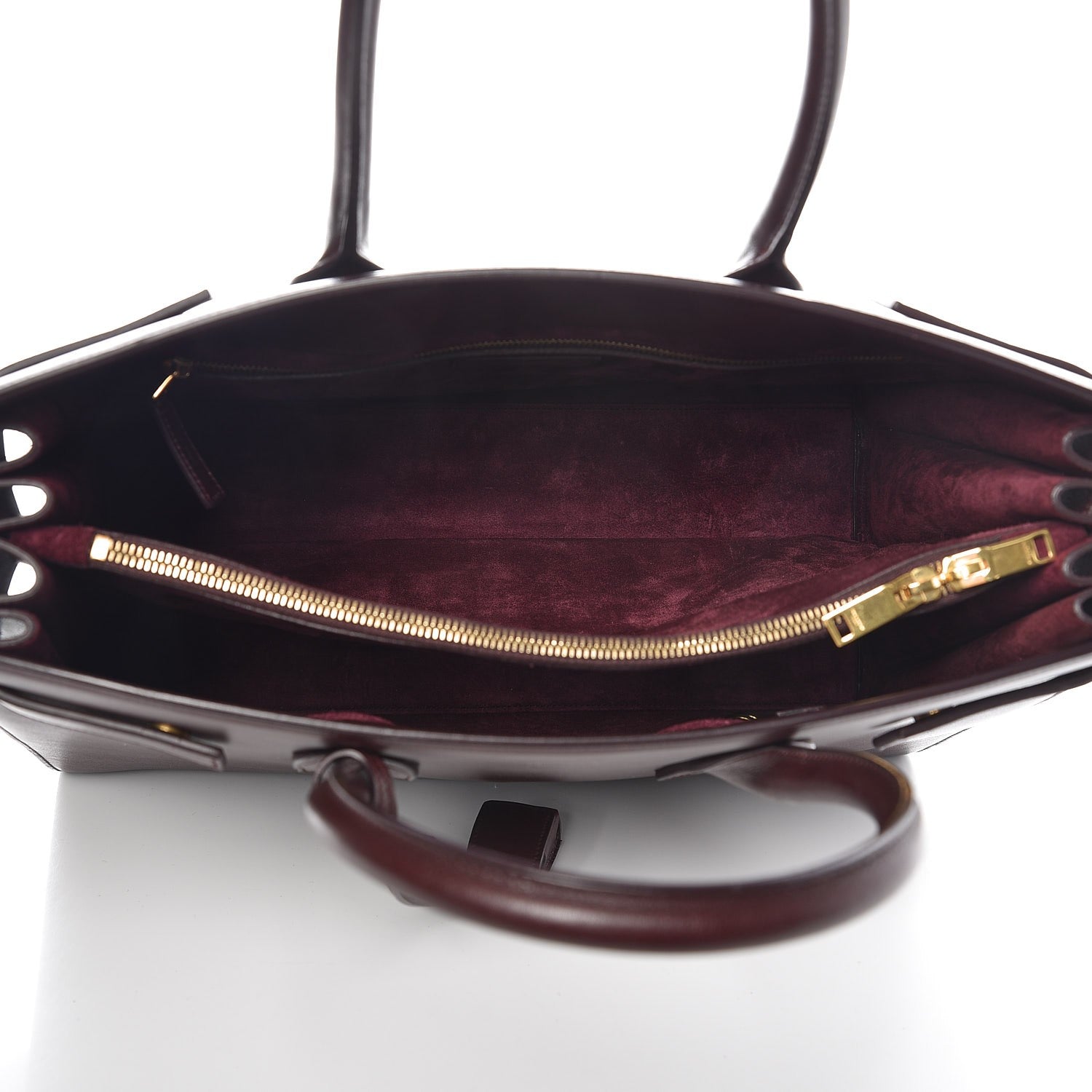 Saint Laurent Calfskin Large Sac De Jour Carryall Amarena 5 of 8