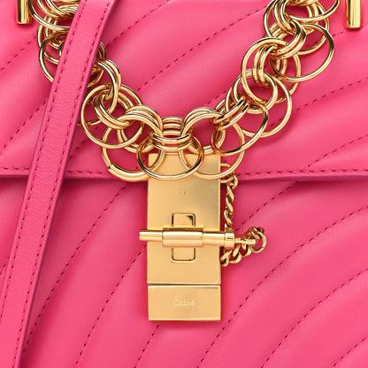 Chloe Calfskin Quilted Mini Drew Bijou Shoulder Bag Fuchsia Rose 8 of 10