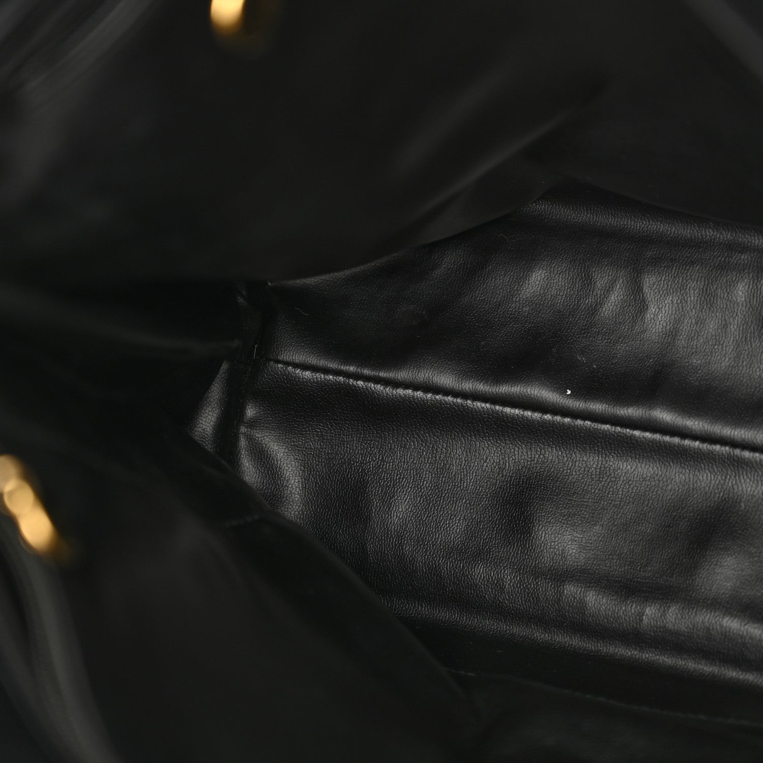Chanel Lambskin Quilted Shopping Tote Black 12 of 18