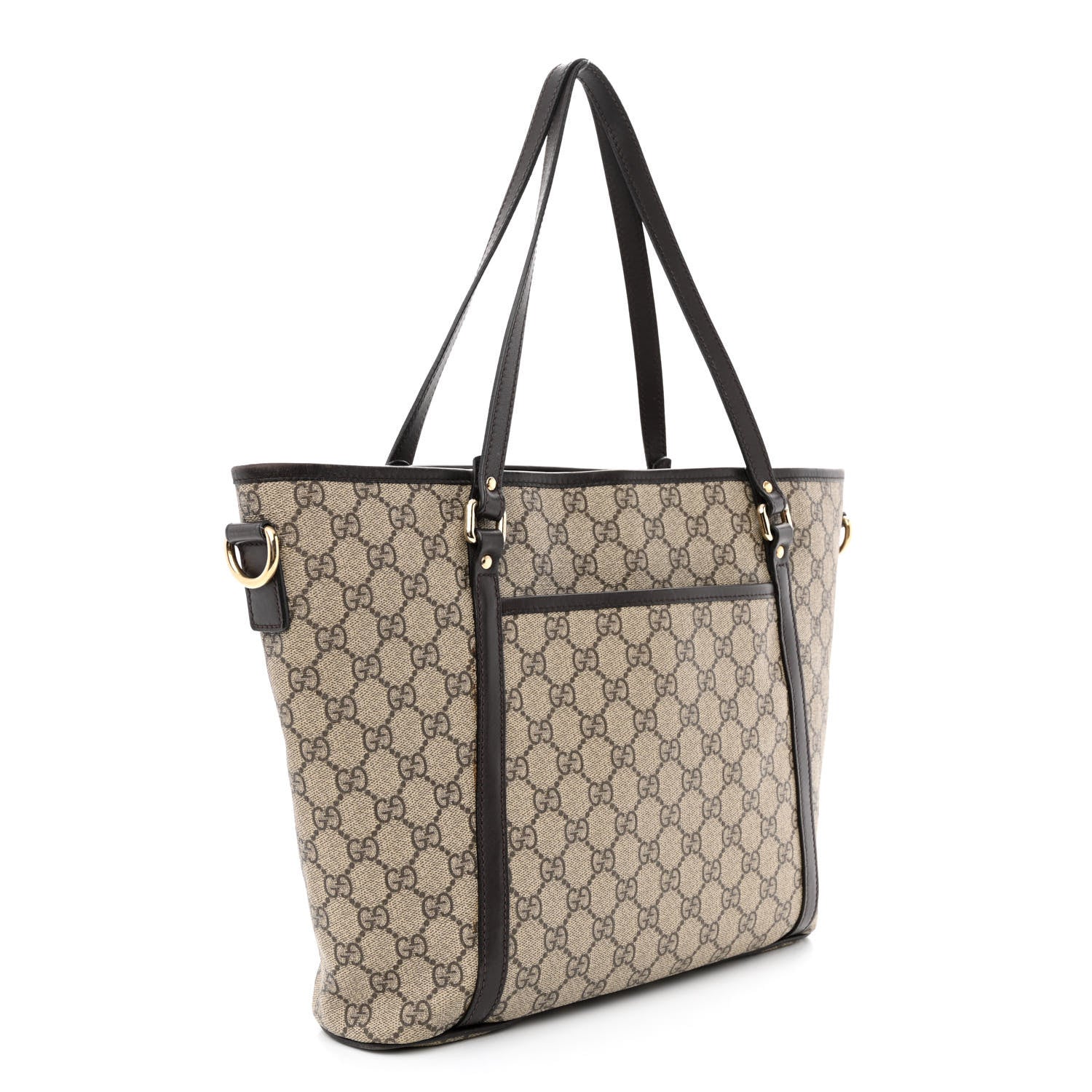Gucci GG Supreme Monogram Medium Joy Tote Dark Brown 3 of 13