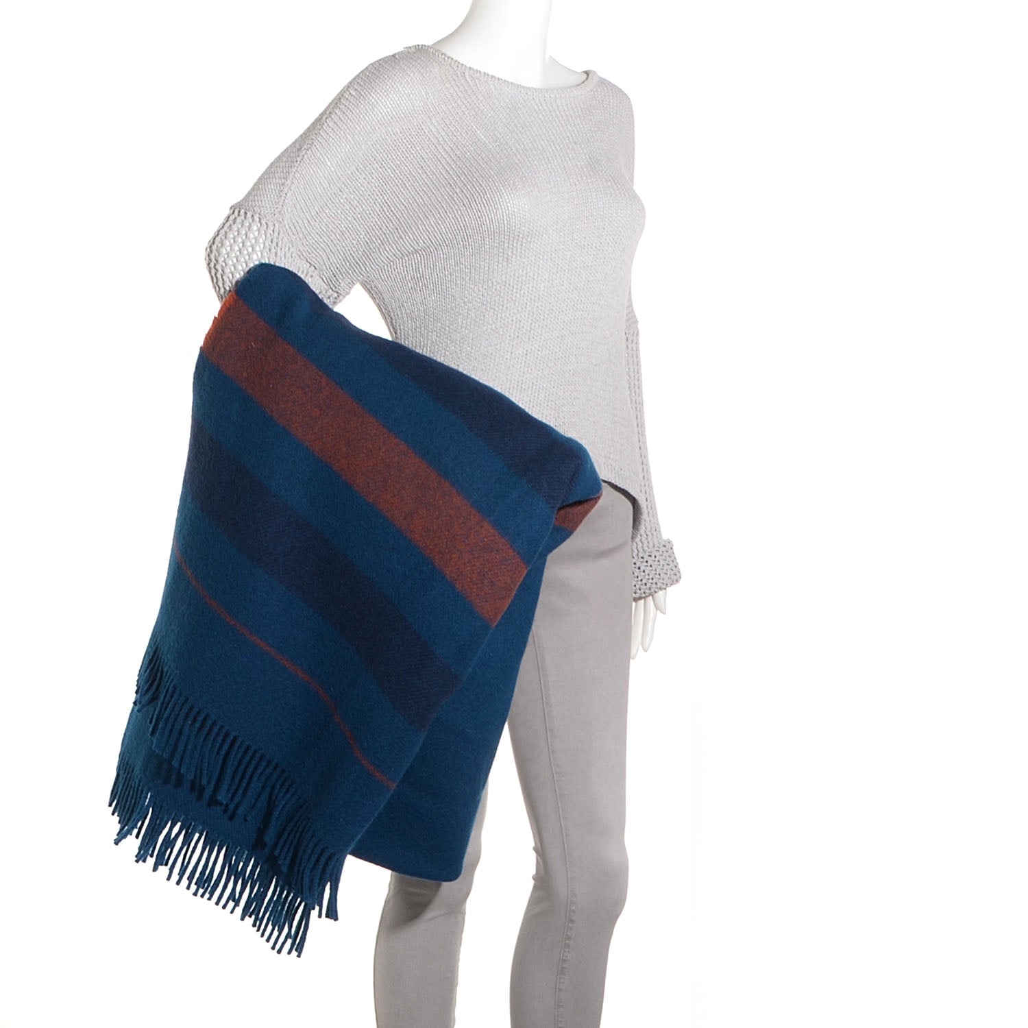 Hermes Wool Rocabar Blanket Bleu de Prusse 2 of 5
