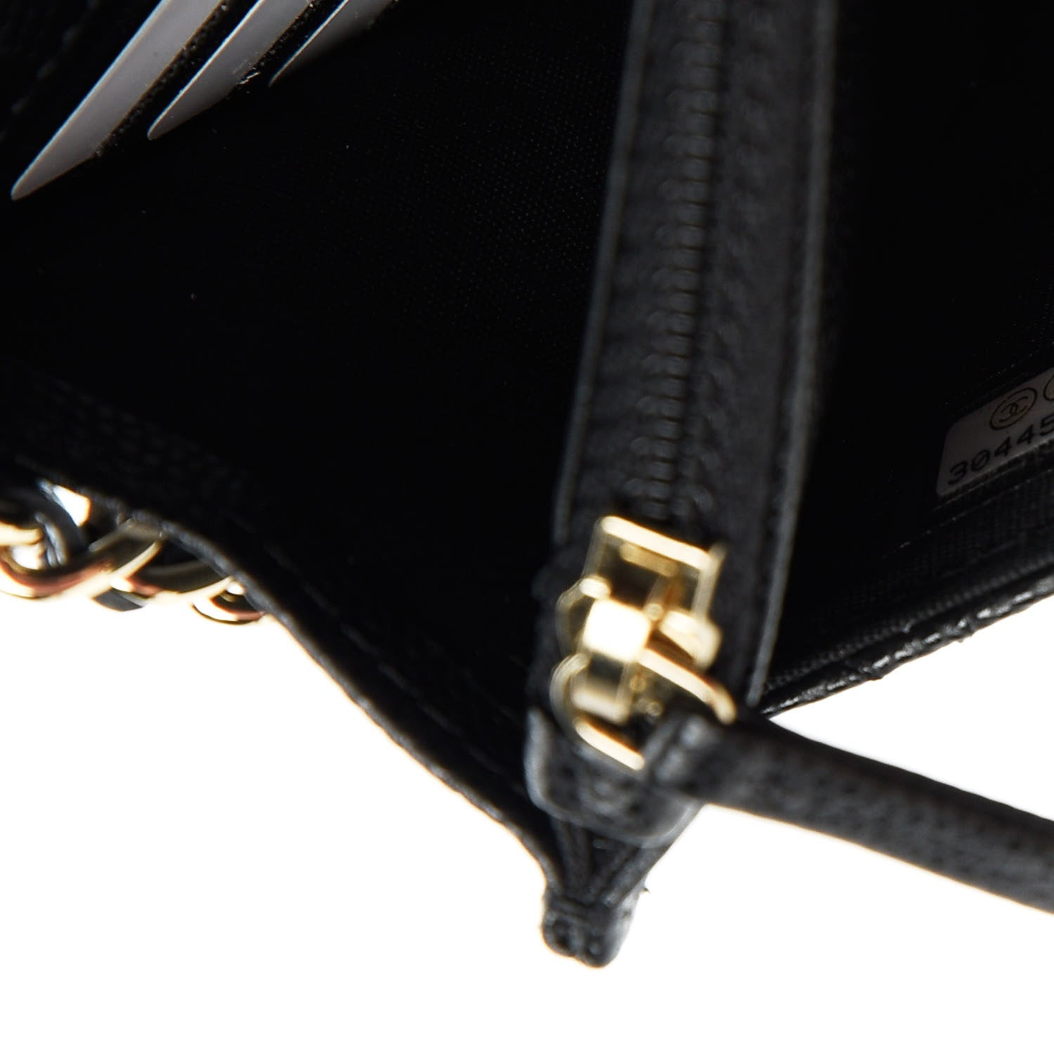 Chanel Caviar Quilted French New Wave Chain CC Wallet On Chain WOC Black 10 of 12