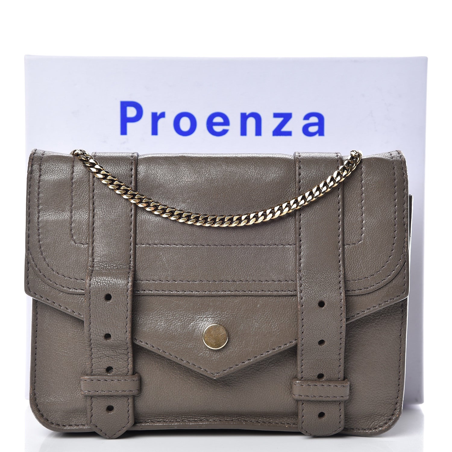 Proenza Schouler Lambskin PS1 Large Chain Wallet Smoke 20 of 20