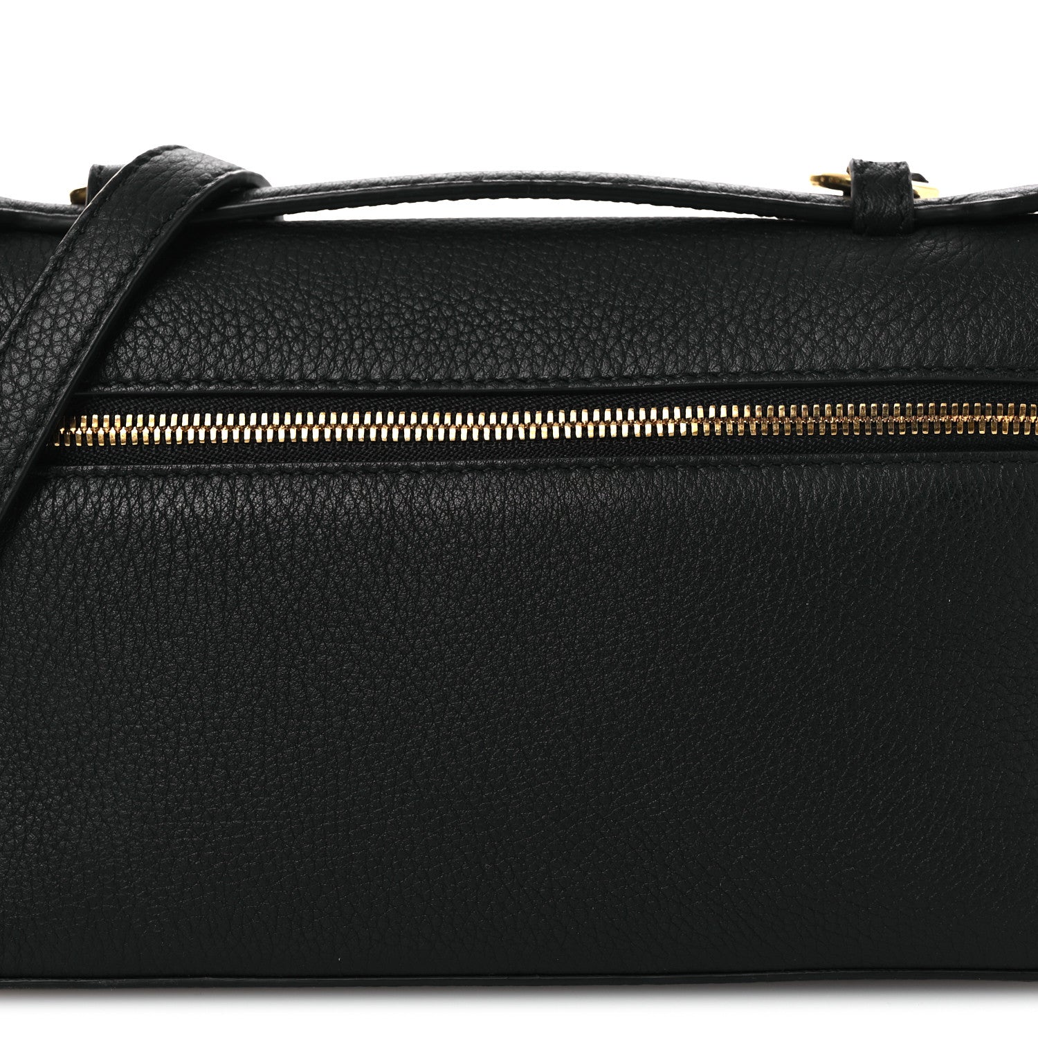 Loro Piana Grained Calfskin L19 Extra Pocket Pouch Black 6 of 8