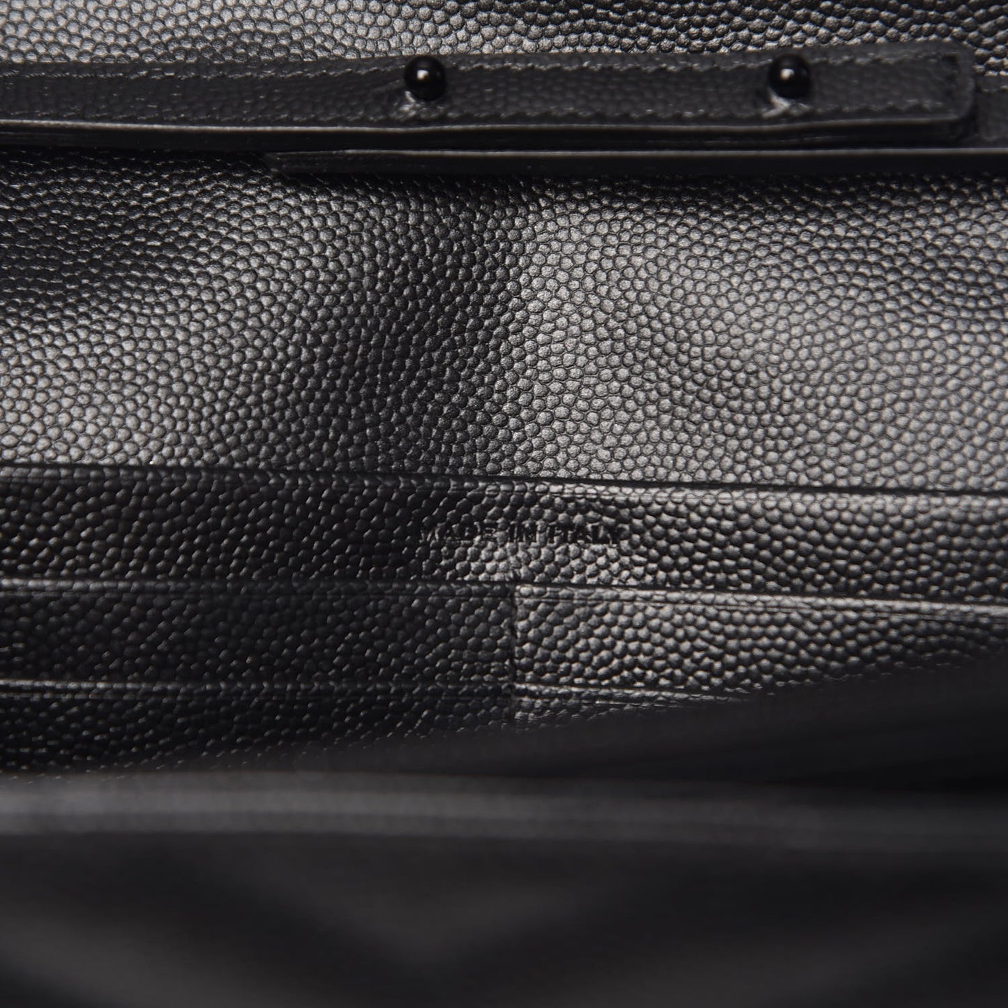 Grain De Poudre Matelasse Chevron Monogram Chain Wallet Black