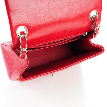 Chanel Caviar Quilted Mini Square Flap Red 5 of 7