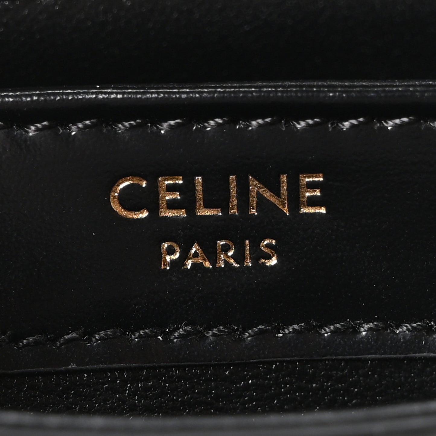 Shiny Calfskin Triomphe Mini Besace Clea Black