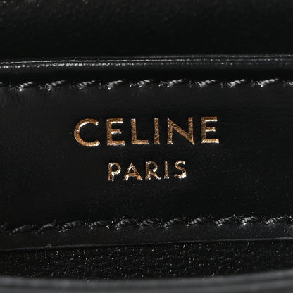 Celine Shiny Calfskin Triomphe Mini Besace Clea Black 6 of 10