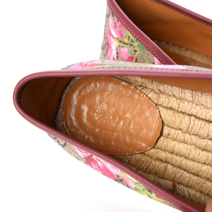 Gucci GG Supreme Monogram Blooms Espadrilles 39 Beige Multicolor Dry Rose 9 of 10