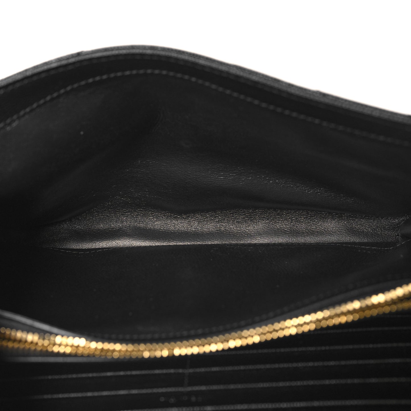 Grain De Poudre Matelasse Chevron Monogram Chain Wallet  Black