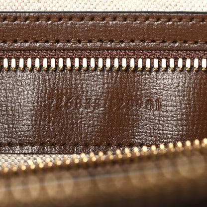 Gucci GG Supreme Monogram Azalea Calfskin Retro Interlocking G Wristlet Messenger Bag Beige Ebony Brown Sugar 7 of 10