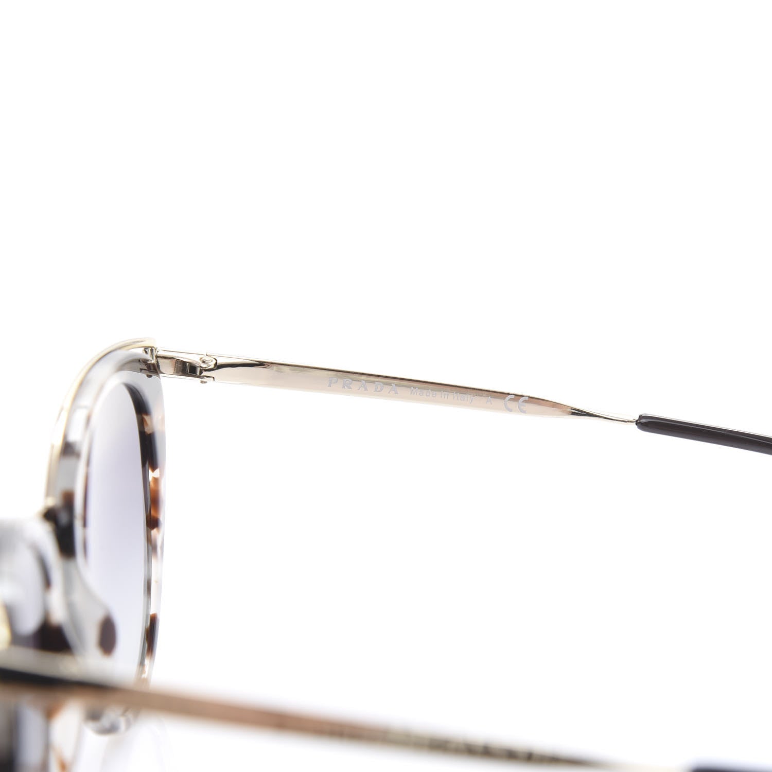 Prada Horn Metal Cinema Sunglasses SPR66T Tortoise 6 of 6