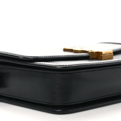 Saint Laurent Box Calfskin Monogram Medium Solferino Satchel Black 7 of 11