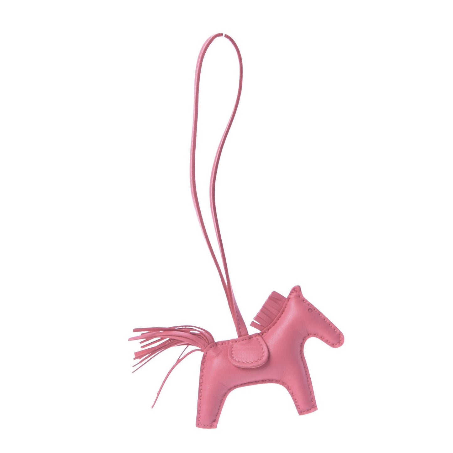 Milo Lambskin Grigri Rodeo Horse Bag Charm PM Rose Azalee