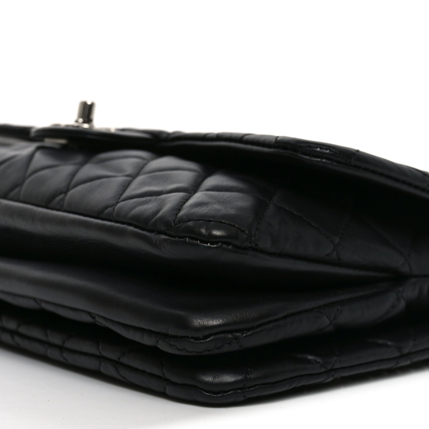 Lambskin Quilted Jumbo Chanel 3 Flap Bag Black