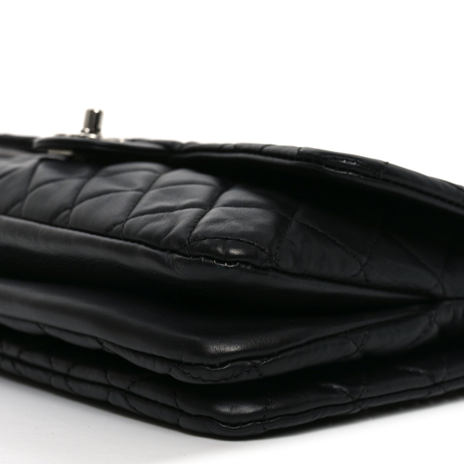 Chanel Lambskin Quilted Jumbo Chanel 3 Flap Bag Black 10 of 10